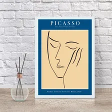Quadro Poster Picasso Azul 24x18cm - Com Vidro E Moldura Foto  mini 1