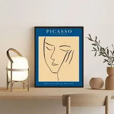 Quadro Poster Picasso Azul 24x18cm - Com Vidro E Moldura Foto mini  2