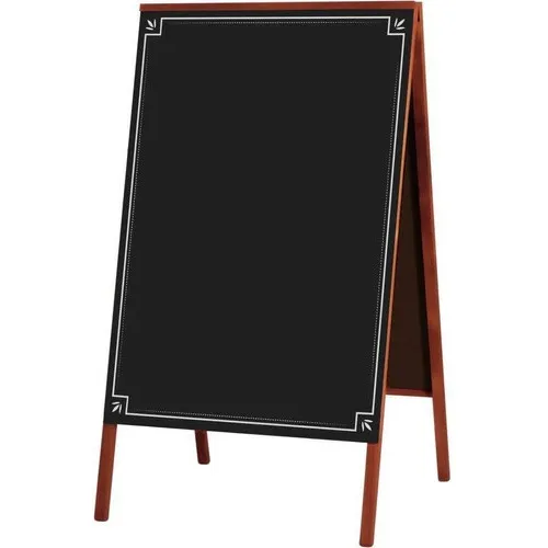 Quadro Propaganda Quadro Negro 2 Faces 70x50cm 1 Cor Preto Cor da armação Mogno Foto 1