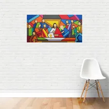 Quadro Religião Santa Ceia Colorida Moderna 80x40 Em Canvas Foto mini  2
