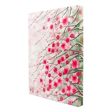 Quadro Sakura Flor De Cerejeira Acrílico Pintado 40x50cm Foto mini  3
