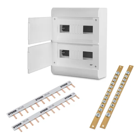 Quadro Sobrepor P/24 Disjuntor + Barramento 1 Fase N/t Steck Foto 1