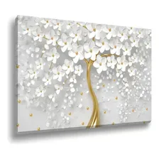 Quadro Tela Canvas Cerejeira Branca 80x120 Borda Infinita Foto  mini 1