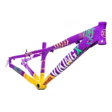 Quadro Viking X Tuff 25x Freeride Dirt Jump Roxo Amarelo Dh Foto mini 1