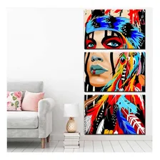 Quadros Decorativo Sala Quarto Índia Americana Colorida Foto mini  2