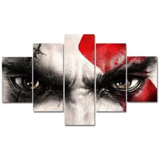 Quadros Decorativos 5 Peças God Of War Kratos Para Sala Foto  mini 1