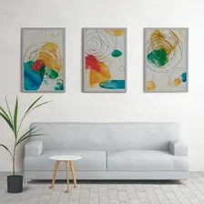 Quadros Decorativos Artistico Minimalista Grande Sala Quarto Cor Branco Foto mini  3