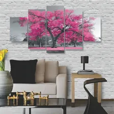 Quadros Decorativos Arvore Vida Botanico Sala Quarto Rosa Foto mini 3