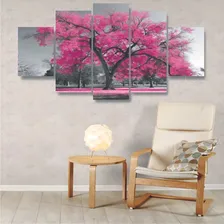 Quadros Decorativos Arvore Vida Botanico Sala Quarto Rosa Foto mini 4