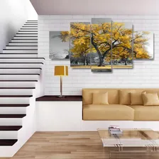 Quadros Decorativos Arvore Vida Botânico Sala Quarto Amarelo Foto mini 3