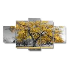 Quadros Decorativos Arvore Vida Botânico Sala Quarto Amarelo Foto mini 1