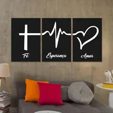 Quadros Decorativos Mdf Mosaico Fé, Esperança, Amor Foto mini 4