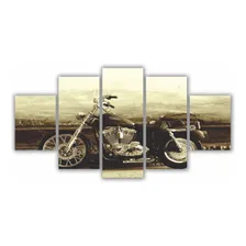 Quadros Decorativos Mdf Moto Retro Em Sépia Foto mini 1