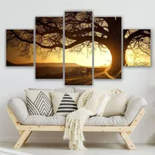 Quadros Decorativos Sala Árvore Da Vida Entardecer Sol Foto mini 2
