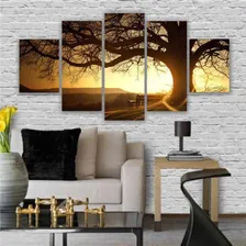 Quadros Decorativos Sala Árvore Da Vida Entardecer Sol Foto mini 4