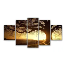 Quadros Decorativos Sala Árvore Da Vida Entardecer Sol Foto mini 1