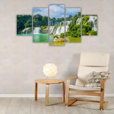 Quadros Mosaico Mdf Paisagem Natureza Cachoeira 115x60cm Foto mini 4