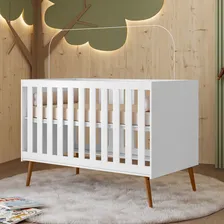 Quarto Bebe Retrô 100% Mdf- Lunna Berço + Gaveteiro - Branco Foto mini  3