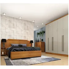 Quarto Casal Completo Guarda Roupa 6 Portas Com C么moda Cama Foto mini 1