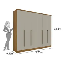Quarto Casal Completo Guarda Roupa 6 Portas Com C么moda Cama Foto mini 4
