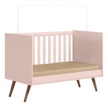 Quarto Completo Infantil Q Encanto Rosa Bebê Berço Retrô Cor Rosa Acetinado Foto mini  2