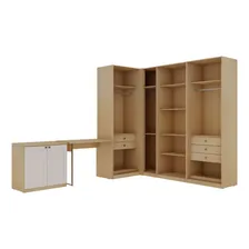 Quarto Completo Infinity 2 Portas 6 Gavetas Savana/branco - Cor Marrom Foto  mini 1