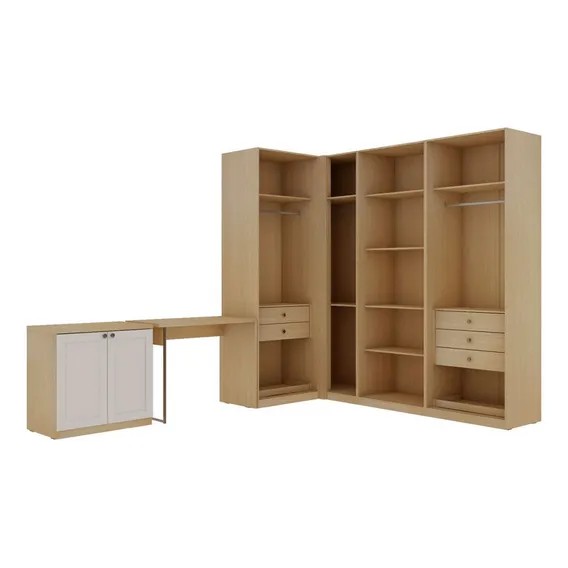 Quarto Completo Infinity 2 Portas 6 Gavetas Savana/branco - Cor Marrom Foto 1