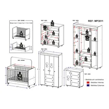 Quarto Completo Pimpolho Berço 3 Em 1 E RodÃzios Multimóveis Foto mini 4