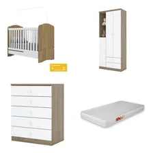 Quarto De Bebê Com Guarda-roupa 3 Portas Cômoda E Cf Foto mini  2