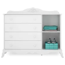 Quarto De Bebê Realeza 4p Cômoda 1p Branco Capitonê - Canaã Foto mini 4