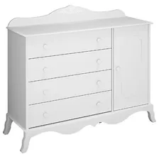 Quarto De Bebê Realeza 4p Cômoda 1p Branco Capitonê - Canaã Foto mini 3