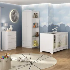 Quarto de Bebê Completo com Berço 3 em 1 com Colchão Multimóveis MP4163 Branco/Colorido Foto mini  2