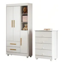 Quarto De Bebê Completo Lara 100% Mdf 3 Portas 6 Gavetas Foto  mini 1
