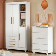 Quarto De Bebê Completo Lara 100% Mdf 3 Portas 6 Gavetas Foto mini  2
