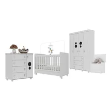 Quarto Infantil C/ Berço Americano 3 Em 1 Multimóveis Mp4360 Cor Branco Foto mini  2