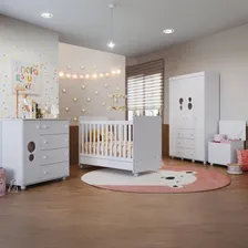 Quarto Infantil C/ Berço Americano 3 Em 1 Multimóveis Mp4360 Cor Branco Foto  mini 1