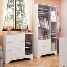 Quarto Infantil Com Guarda Roupa E Cômoda Com Janelas Wt Foto mini  2