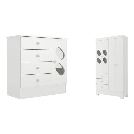 Quarto Infantil Com Guarda Roupa E C么moda Stella Foto 1
