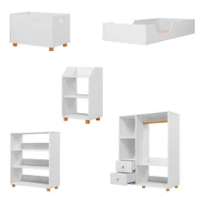 Quarto Infantil Completo Amarelinha 2 Gavetas Branco - Foto mini 1