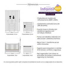 Quarto Infantil Completo com Berço Americano 3 em 1 com Colchão Incluso Multimóveis MP4361 Branco Foto mini  3