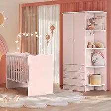 Quarto Infantil Completo Estrela 2 Portas 3 Gavetas Rosa Foto mini 2