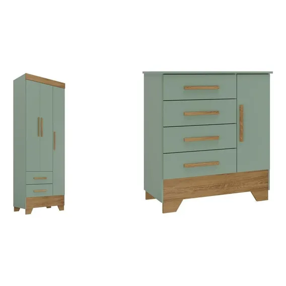 Quarto Infantil Completo Guarda Roupa 3 Portas 2 Jb Foto 1