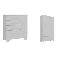 Quarto Infantil Completo Guarda Roupa 4 Portas 2 Eawt Foto mini 2