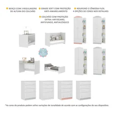 Quarto Infantil Completo João e Maria com berço 4 em 1 + colchão Multimóveis + Roupeiro e cômoda Bco Foto mini 3