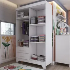 Quarto Infantil Completo Kids 5 Portas 6 Gavetas Branco Foto mini 3