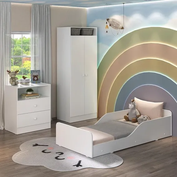 Quarto Infantil Completo Liz Multim贸veis Branco Foto 1
