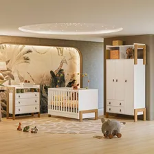 Quarto Infantil Completo Safari 3 Portas 5 Gavetas Cor Branco Foto mini 2