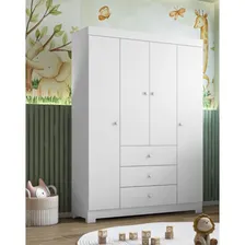 Quarto Infantil Duda 100% Mdf Roupeiro 4 Pt +c么moda 3 Gav Foto mini 4
