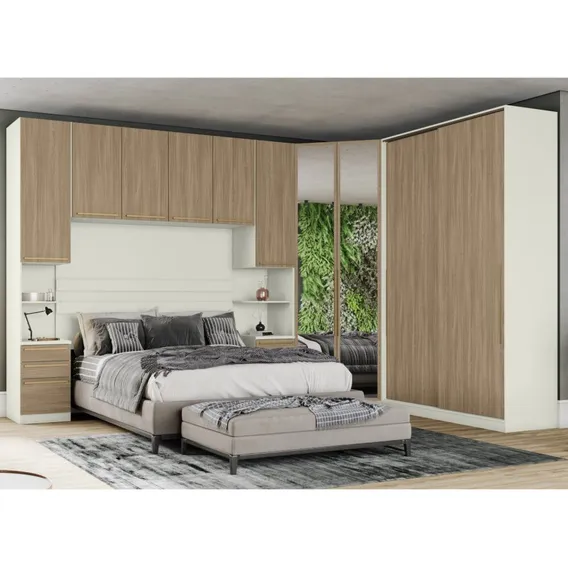 Quarto Modulado Completo Casal 5 Peças 10 Portas 12 Wt Foto 1