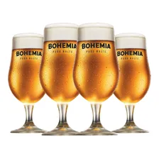 Quatro Taças Cerveja Chopp Bohemia - 380ml - Ambev Cor Transparente Foto mini 1